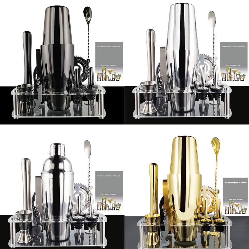 Bộ 12 Giá Đỡ Pha Chế Cocktail Màu Vàng/Hồng/Hồng Trong Suốt Tiện Dụng