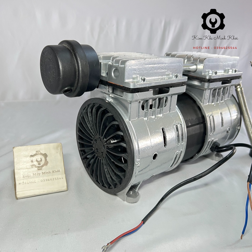 Đầu bơm máy nén khí không dầu ETOP 750W 1HP| Đầu máy hơi rời giảm âm dây đồng 100%