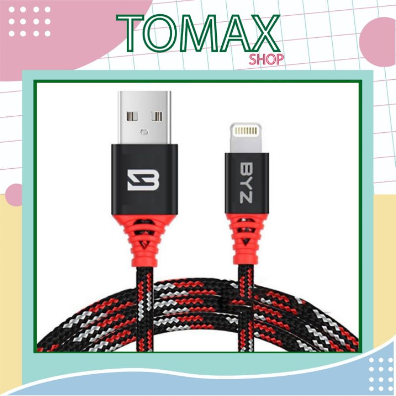 Cáp Sạc Nhanh BYZ-BL 690i Dây Dù Siêu Bền Dài 1M Cổng IP/Micro/Type-C[Tomax Shop]