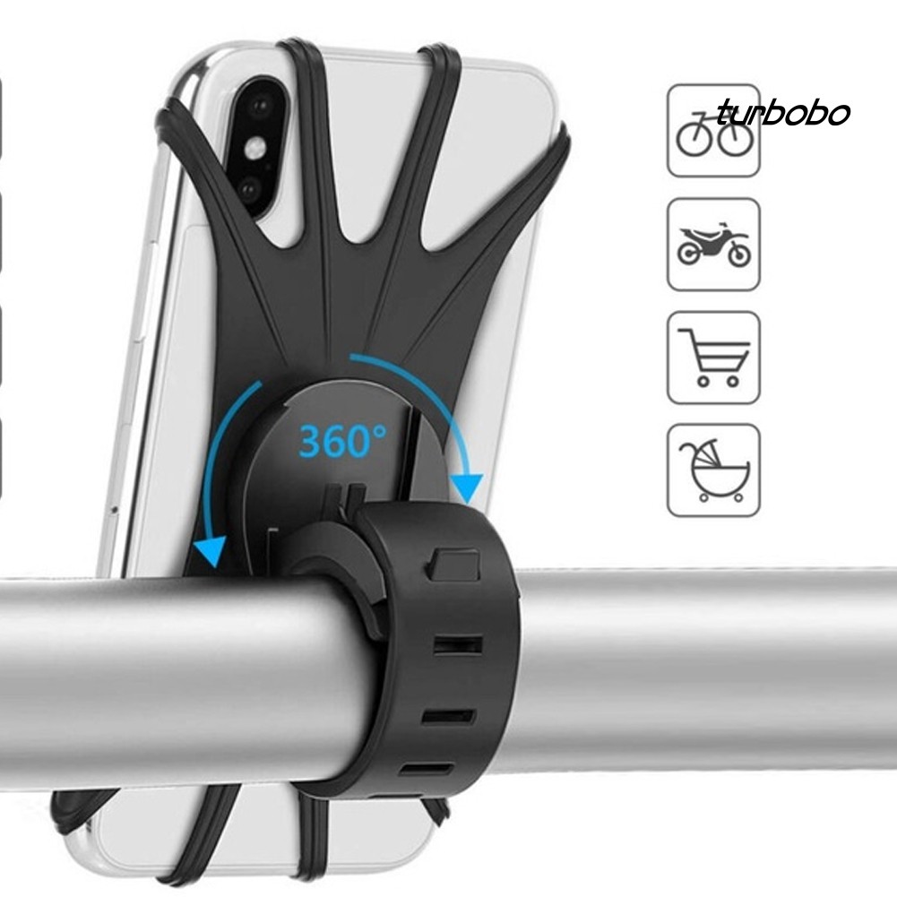 Giá Đỡ Điện Thoại Silicon Gắn Tay Lái Xe Đạp Tiện Dụng