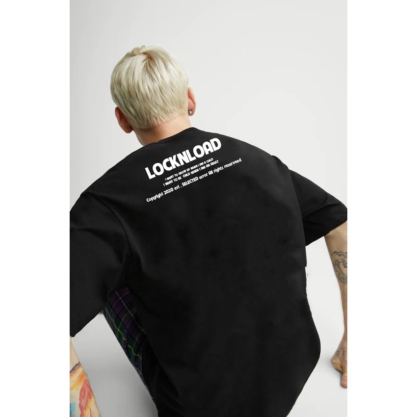 Áo thun tay lỡ nam nữ in hình KID cạo râu , Vải Cotton Form Oversize - SELECTED.STORE