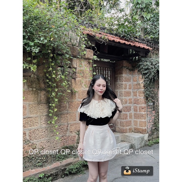 Áo nhung cổ tơ bèo chuẩn QP