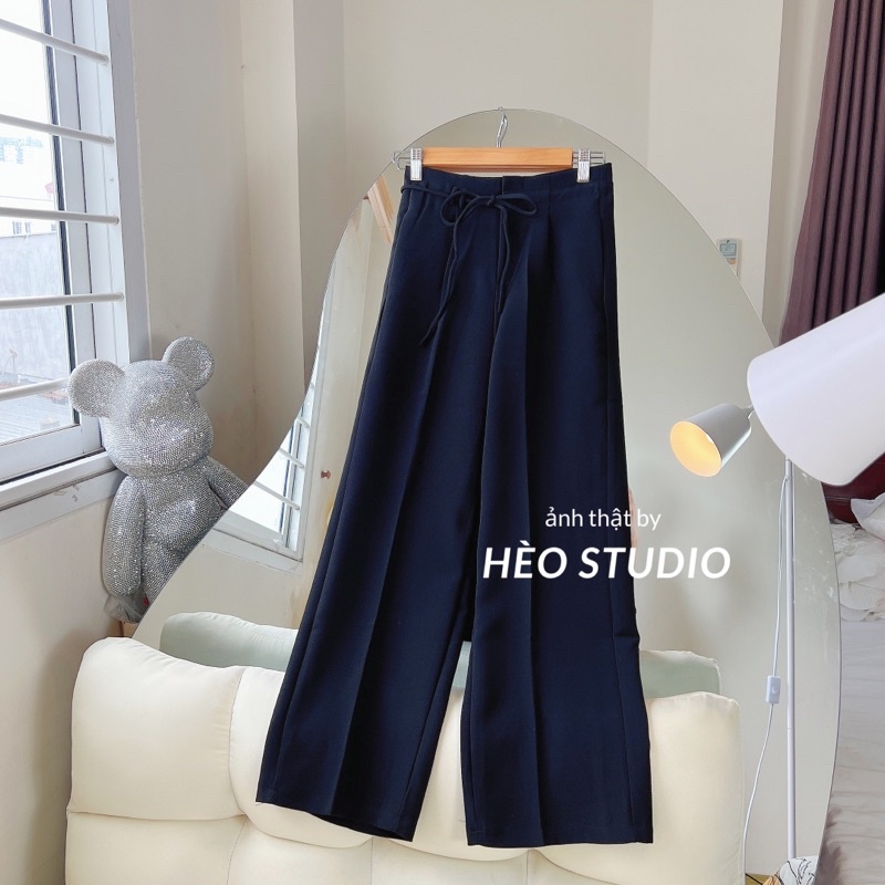 Quần Suông Vải Cột Dây Hèo Studio