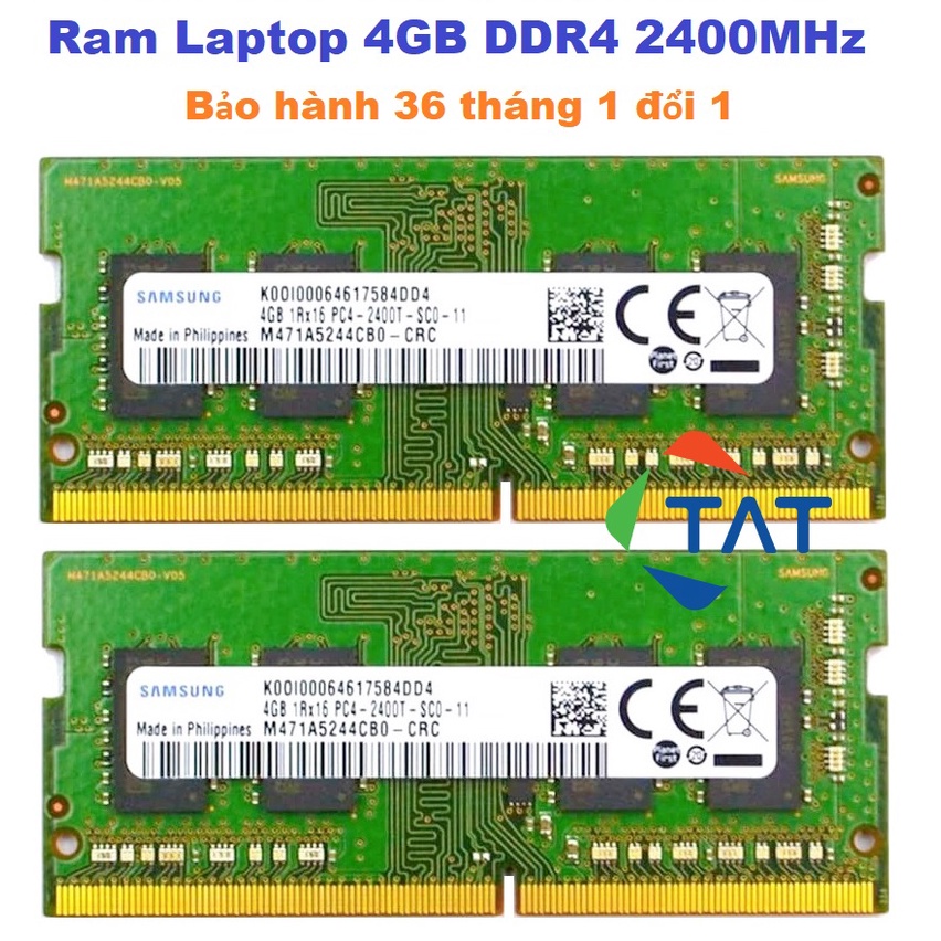 Ram Laptop Samsung 4GB DDR4 2400MHz Chính Hãng - Bảo hành 36 tháng