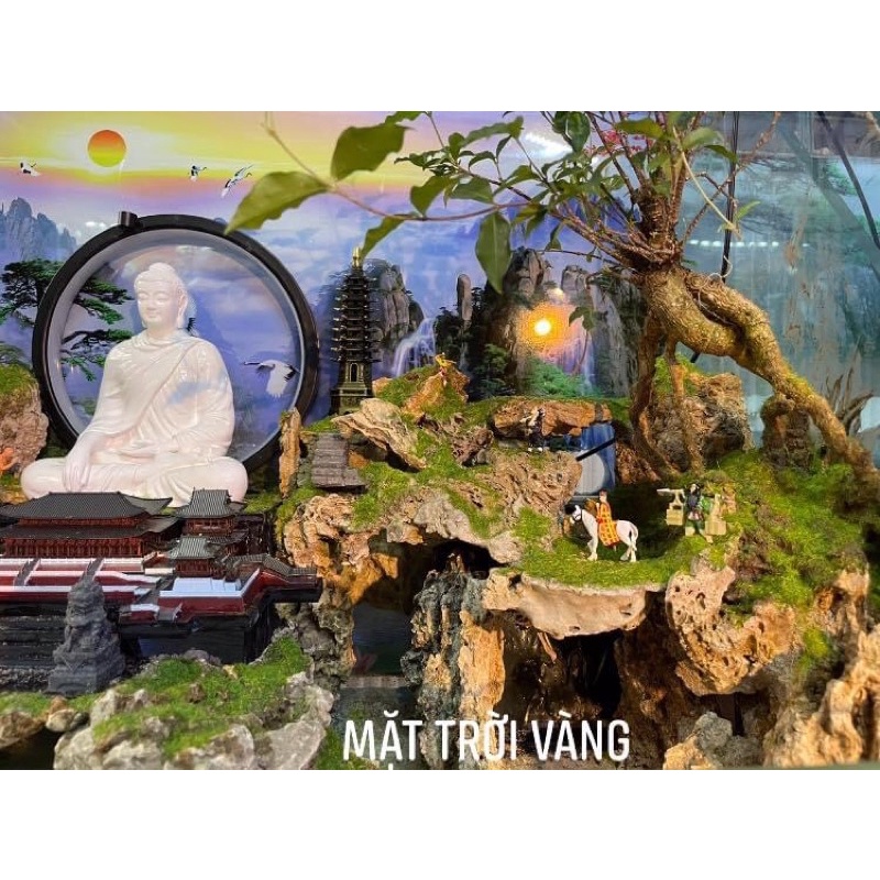Hồ cá bán cạn Thầy trò Đường Tăng phong cách Kelsey Mặt Trời Vàng