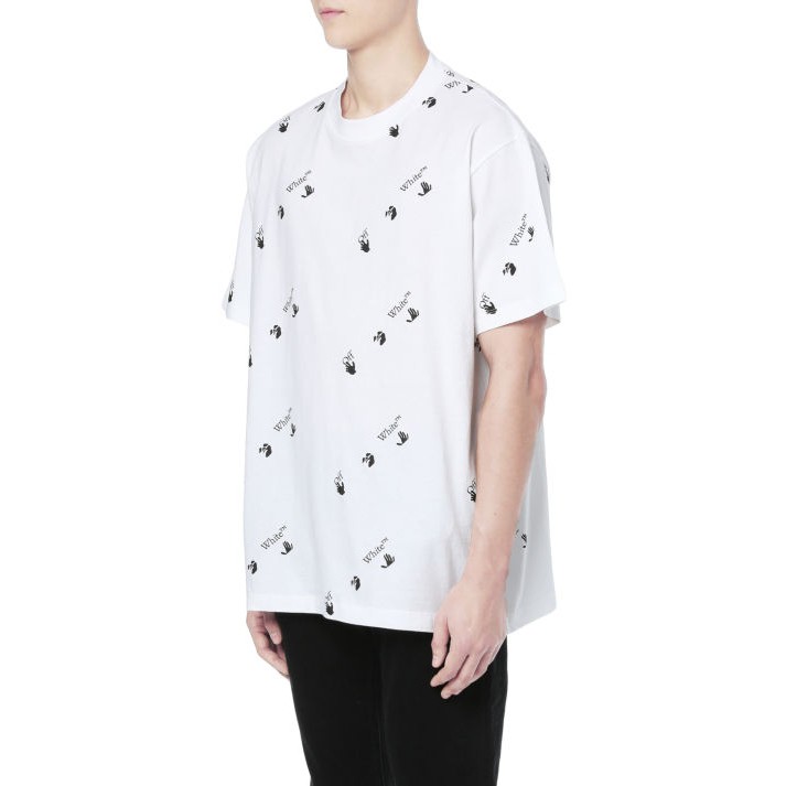 Off-white 2021 new OW palm print loose couple short-sleeved T-shirt