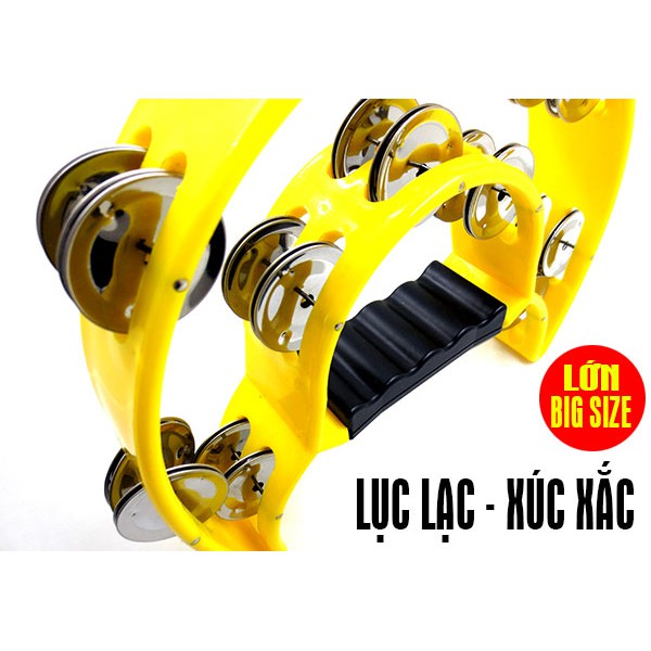 Lục lạc xúc xắc gõ bo nhựa lớn big size (Màu Vàng)