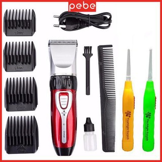 Tông đơ cắt tóc Jichen JC-0817 cao cấp  kèm 2 dụng cụ lấy ráy tai có đèn + gel lột mụn đầu đen