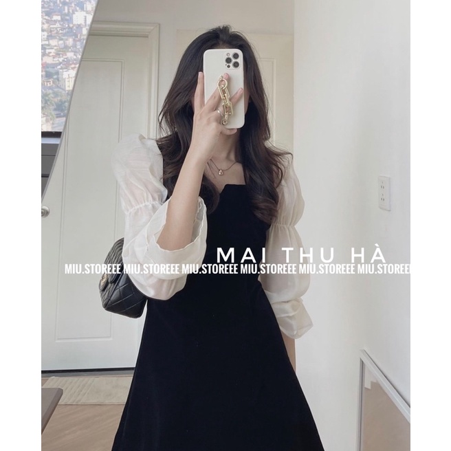 VÁY TIỂU THƯ PHỐI TAY VOAN XOÈ TẦNG VTTPTV