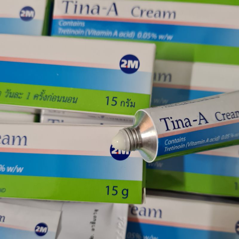 (15g) Tina - A Tretinoin 0.05% Thái Lan - Retin A mới , acnetina mới - Kem dưỡng da mụn, chống lão hóa