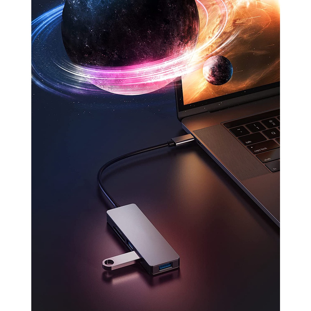 Đế Sạc 5 Trong 1 USB c HUB Type-c Sang SD / TF USB3.0 USB2.0 Type c Đọc Thẻ Nhớ Cho Laptop / Điện Thoại / Máy Tính Bảng