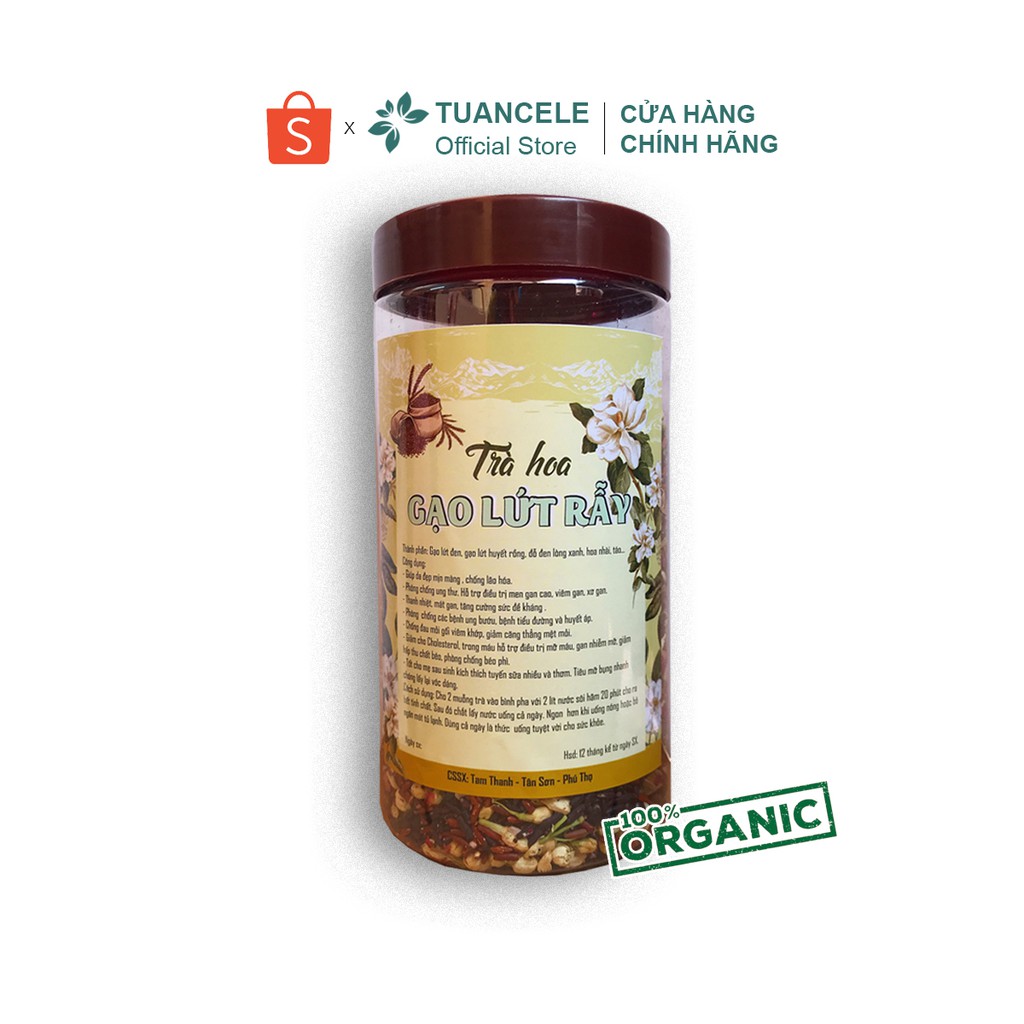 Trà Gạo Lức Đen Rang Củi Giàu Dinh Dương - Gạo Lức Đỏ Huyết Rồng - Đậu Đen Lòng Xanh - Táo Đỏ