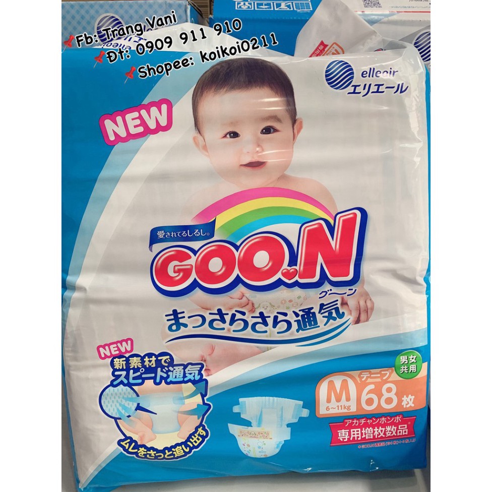 Tã Bỉm GOON Nội Địa Nhật dán quần NB90/S84/M64 '899532371