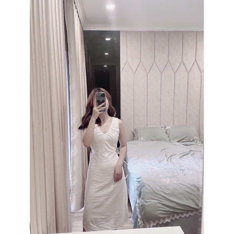 VÁY CỔ V DÚM SUÔNG | BigBuy360 - bigbuy360.vn