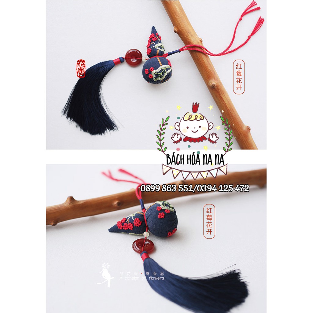 DIY BỘ KIT TỰ THÊU HỒ LÔ - CẦU MAY LÀM MÓC KHOÁ TÚI THƠM TREO Ô TÔ VÀ QUÀ TẶNG - NANA SHOP HANDMADE