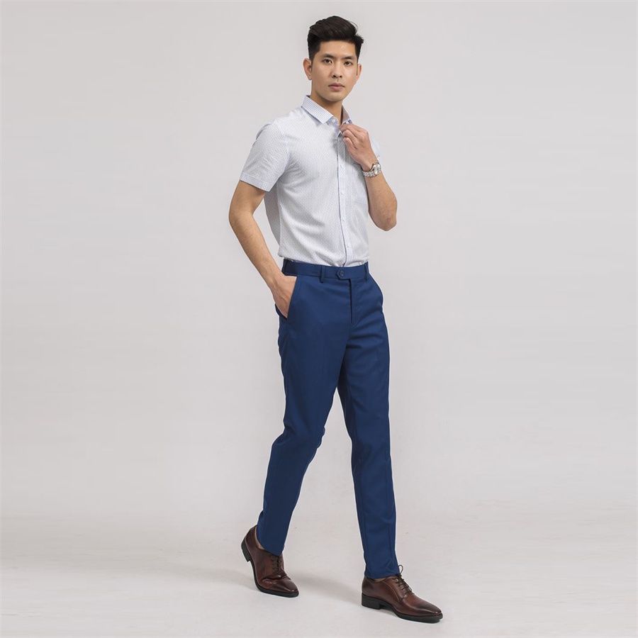 Áo sơ mi nam ARISTINO tay ngắn reguler ASS055S9 sợi tre