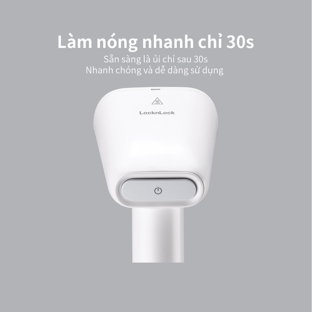 [BH 12 tháng] Bàn là hơi nước cầm tay mini mới Lock&amp;Lock (Màu trắng) ENI222WHT ENI223WHT ENI222 ENI223