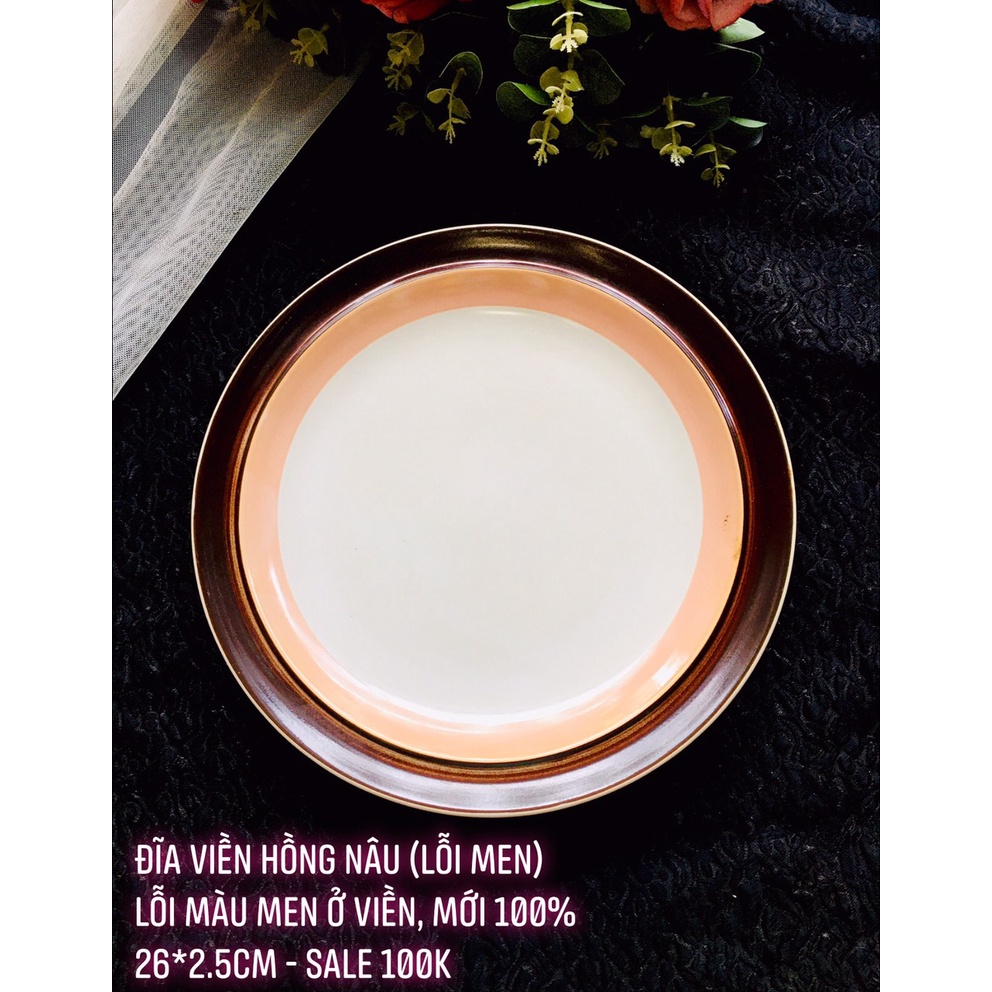 GỐM NHẬT - BỘ SƯU TẬP ĐĨA VIỀN SÂU LÒNG SIZE LỚN 24-27cm