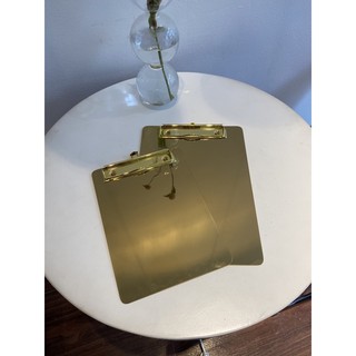 Bìa bảng kẹp hồ sơ menu trình kí A4 A5 A6 kim loại màu vàng trang trí - XAVIERO decor