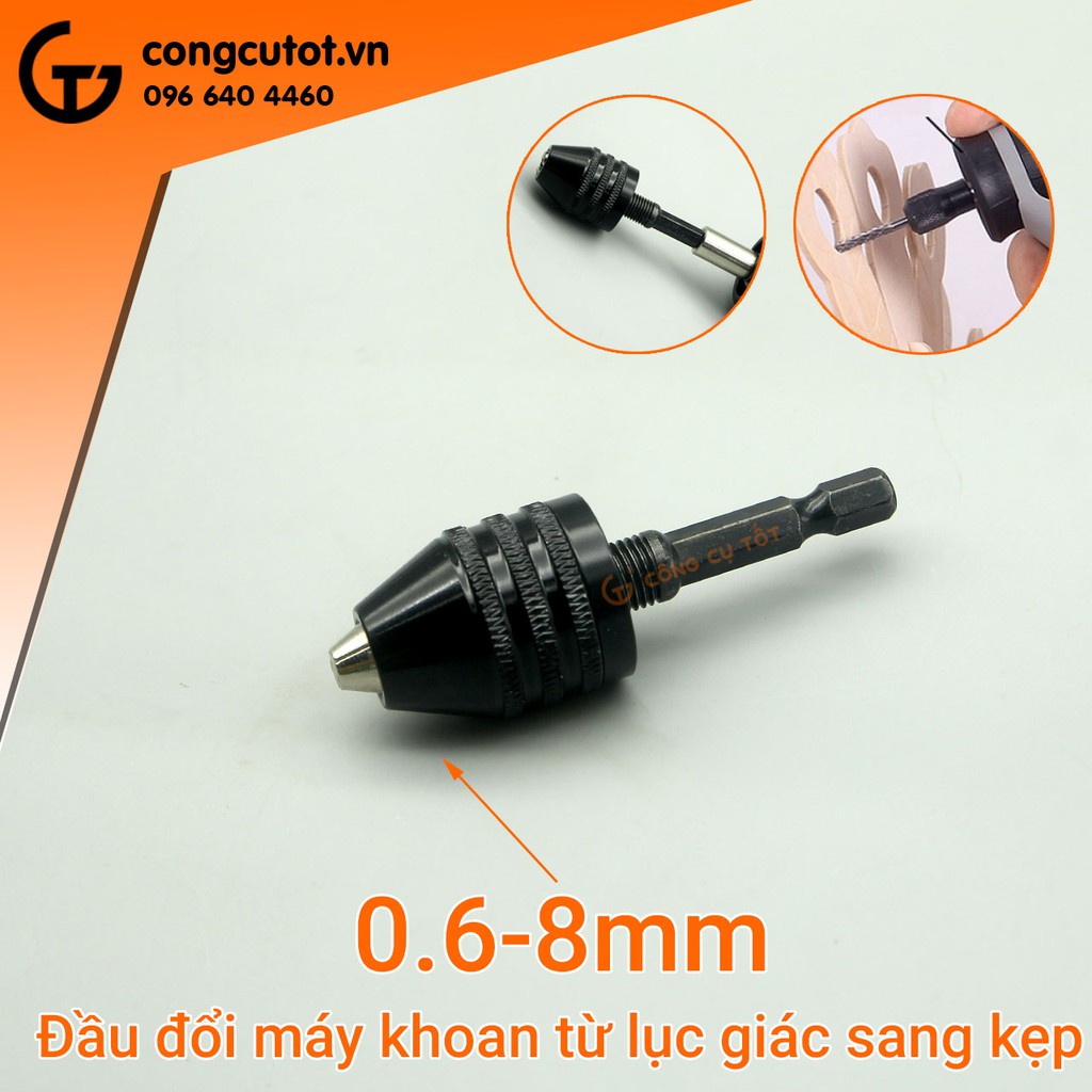 Đầu đổi máy khoan lục sang kẹp