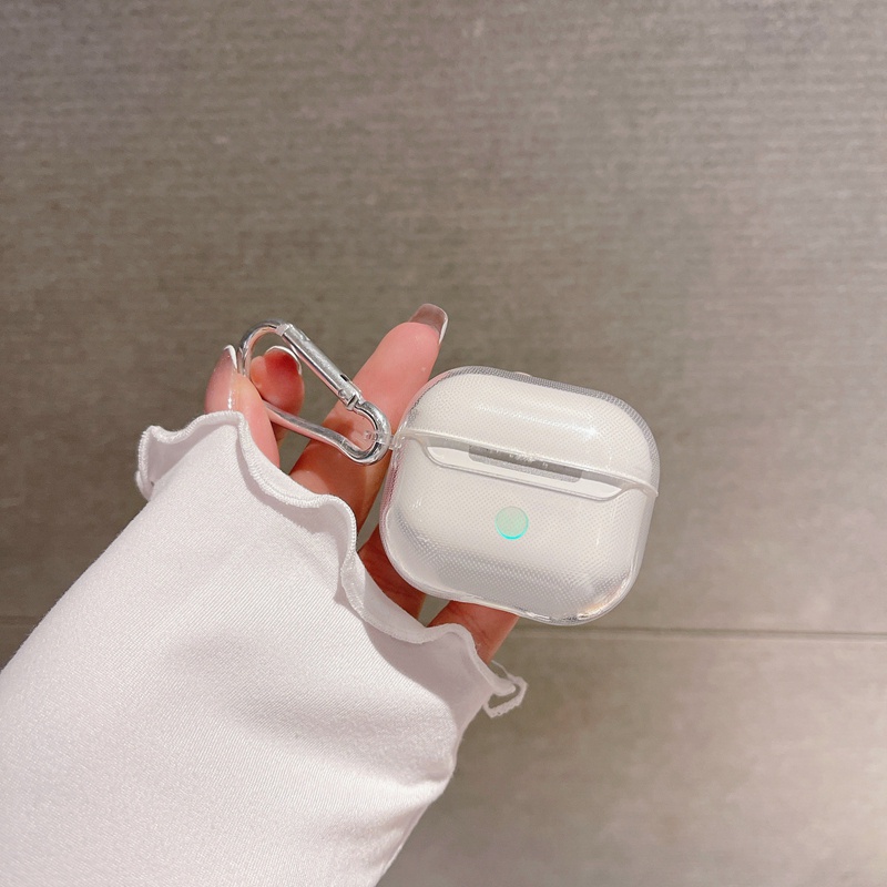 Vỏ Bảo Vệ Hộp Sạc Tai Nghe OPPO Enco Air 2 TWS Hình Gấu Hello Kitty 3D Trong Suốt Kèm Móc