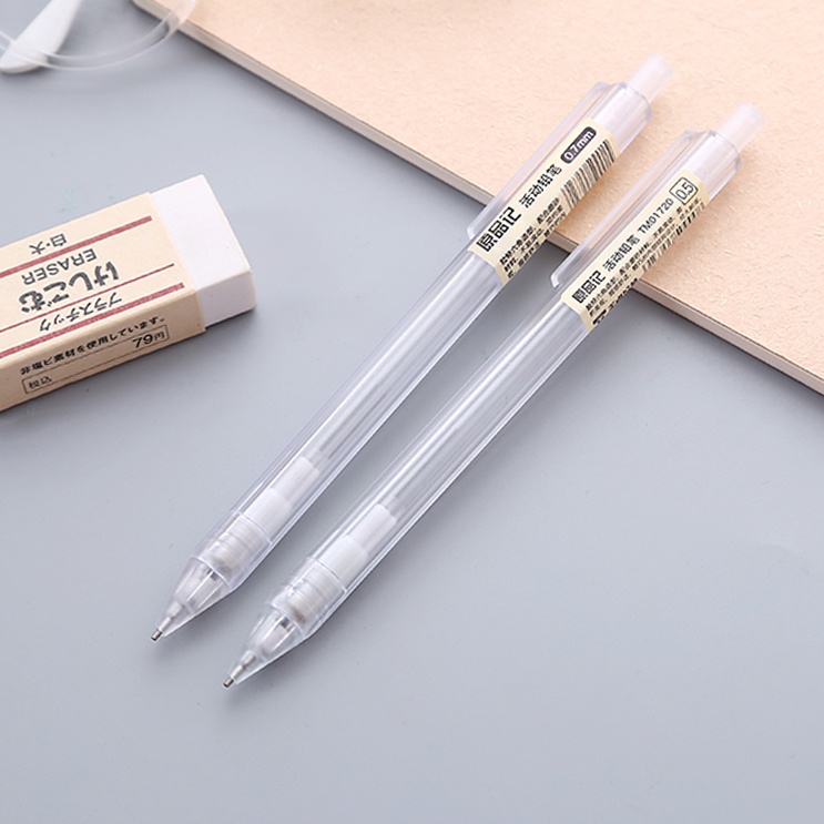 Bút chì bấm 2b giá rẻ Winzige thiết kế trong suốt cao cấp 0.5mm/0.7mm