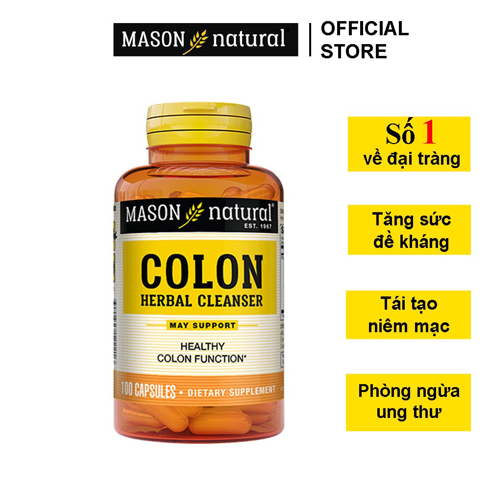 Đại Tràng Colon Herbal Cleanser Lọ 100 Viên - Hỗ trợ thải độc, cân bằng hệ vi sinh đường ruột