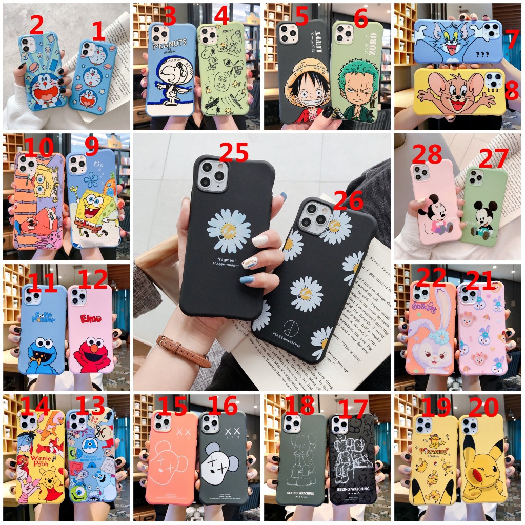 Ốp điện thoại silicon mềm hình Sesame Street KAWS cho iphone 12 11 Pro Max 12 mini iPhone XR X XS MAX 6 6S 7 8 Plus