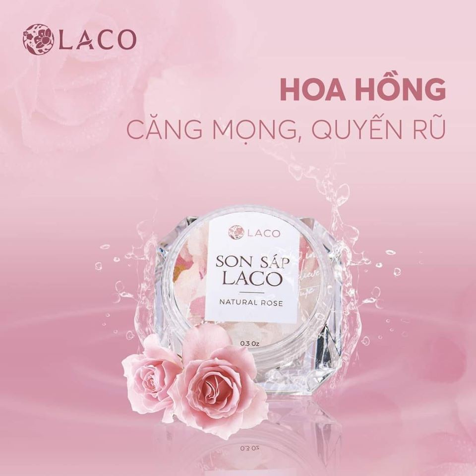 SON SÁP DƯỠNG MÔI [100% ORGANIC] CHIẾT XUẤT HOA HỒNG, DƯỠNG MÔI MỀM MỊN, KHỬ THÂM MÔI, TRỊ NỨT NẺ MÔI