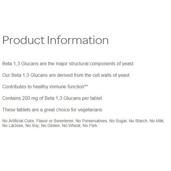 Viên uống tăng cường miễn dịch hỗ trợ người bị ung thư của hãng Puritan's Pride - BETA GLUCANS 1,3 60 viên | BigBuy360 - bigbuy360.vn