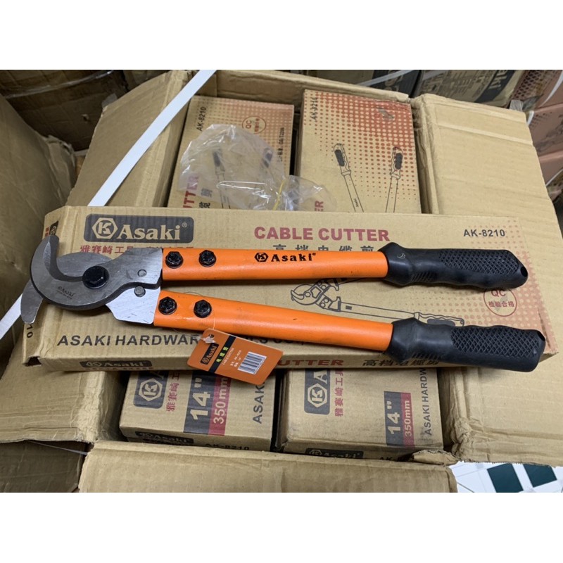 Kìm cắt cáp điện, cáp đồng, nhôm, cáp quang 14” 350mm  ASAKI AK-8210