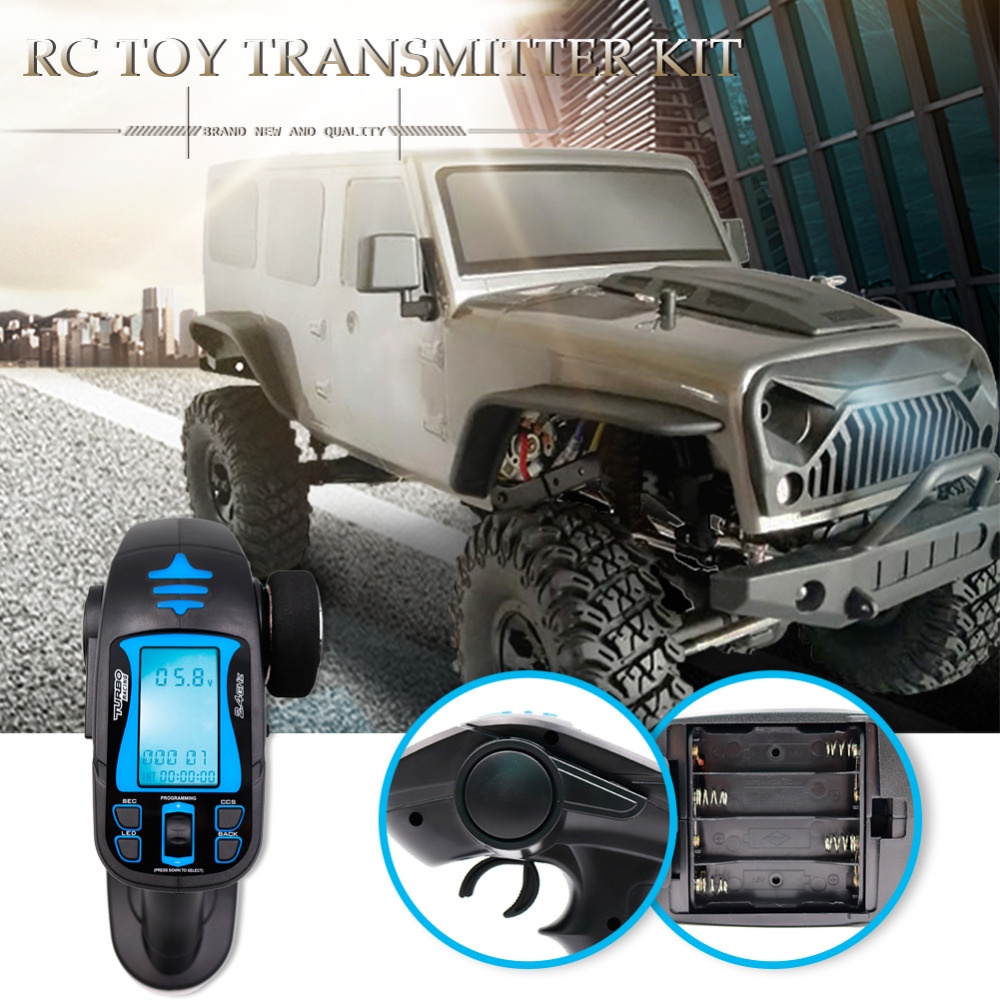 Máy Phát Radio Kỹ Thuật Số 7CH TURBO RACING TB-TX2 2.4GHz FHSS Có Màn Hình LCD TB-RX200 Cho Tàu Thuyền Điều Khiển Từ