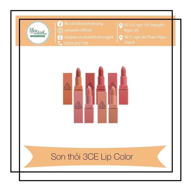 Son thỏi 3CE Lip Color