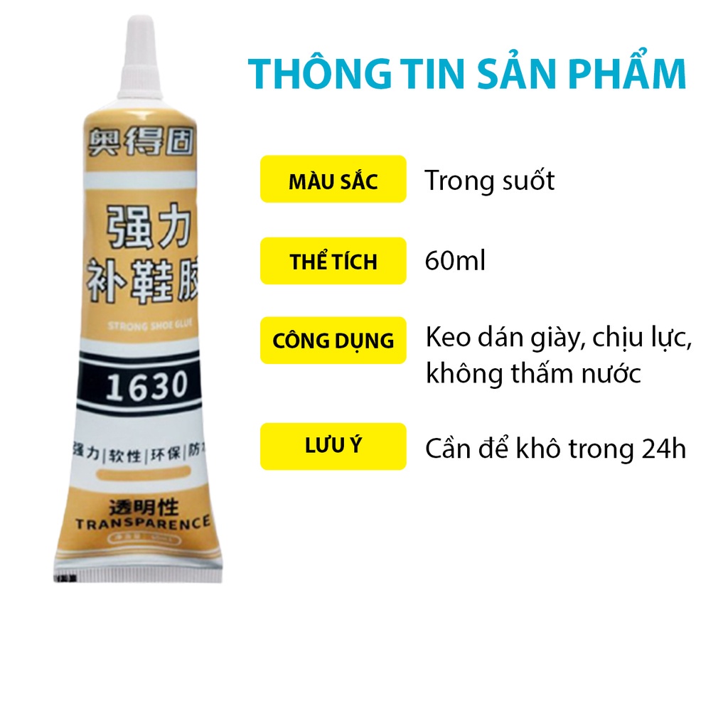 Keo chuyên dán giày thể thao, giày da trong suốt siêu dính dùng nhiệt tiện dụng (Mã 1630)-giaxuong247