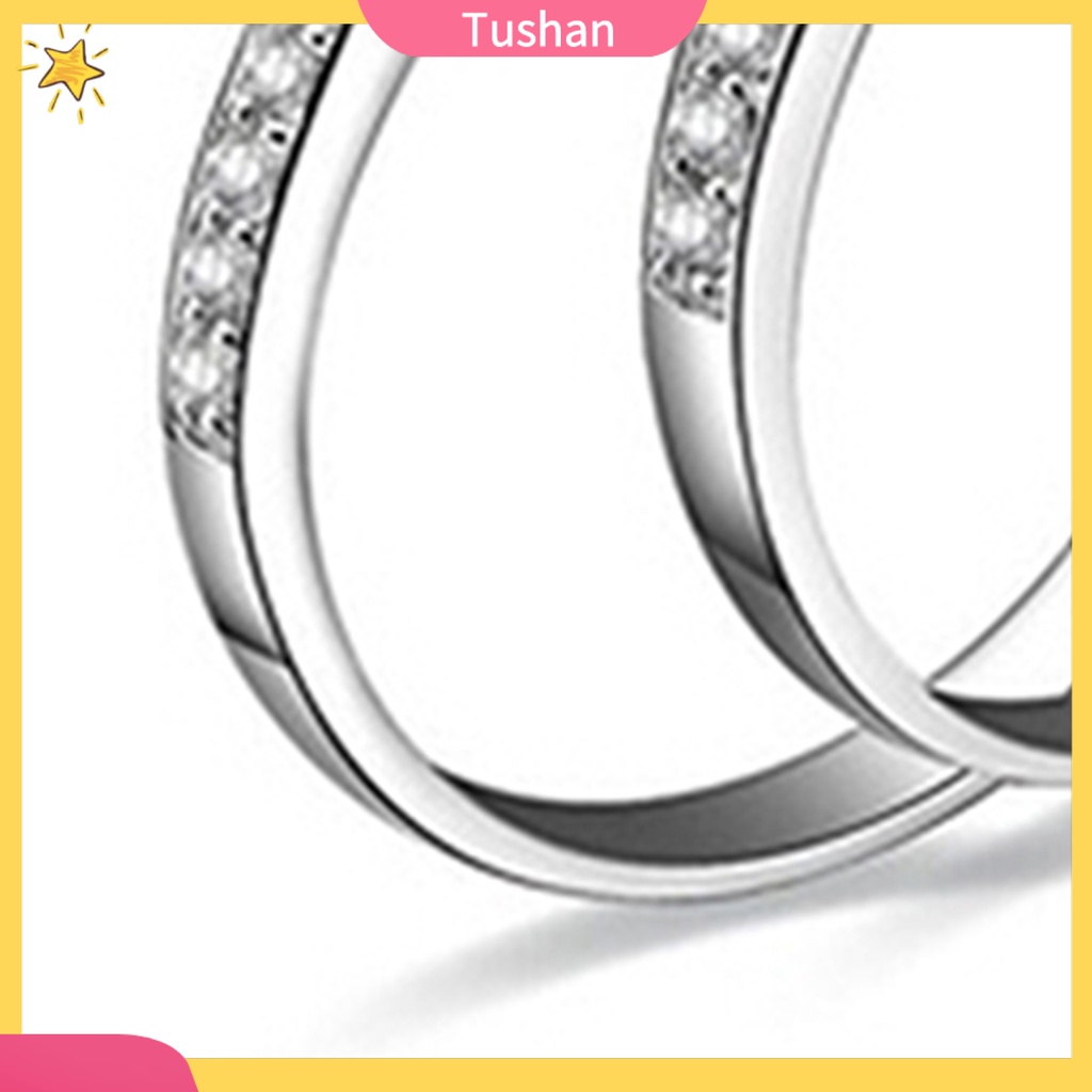 Nhẫn đính hôn đính đá zircon bằng bạc sterling 925