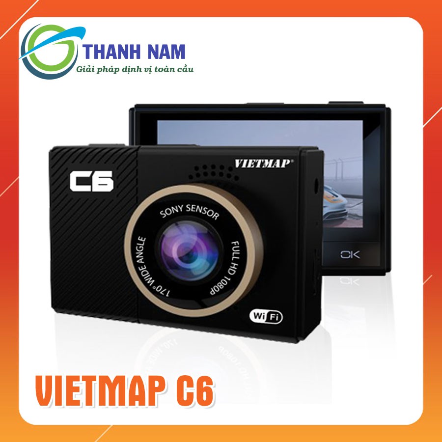 Camera hành trình Vietmap C6 Wifi xem qua điện thoại giá rẻ, tặng thẻ 64G(Miễn phí lắp đặt )