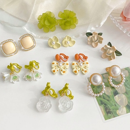 Set 5 Khuyên Tai Đính Ngọc Trai Giả Xinh Xắn Cho Nữ