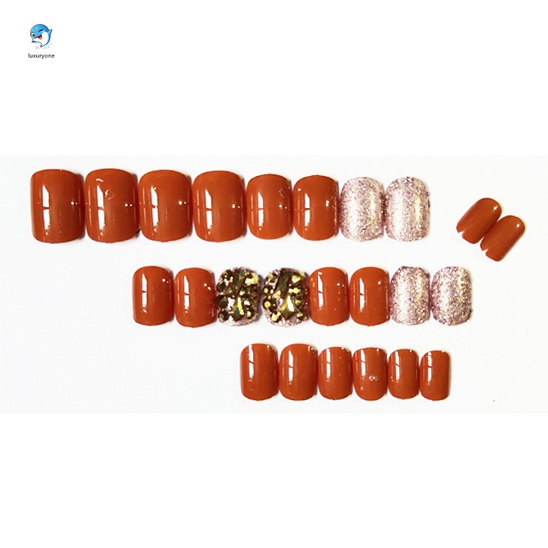 [Hàng mới về] Set 24 móng tay giả nhiều họa tiết thời trang mới