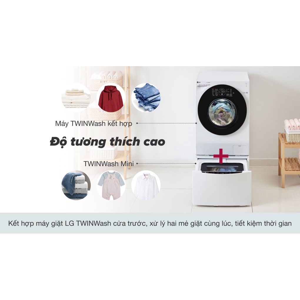 Máy giặt LG TWINWash Mini Inverter 2 kg TG2402NTWW