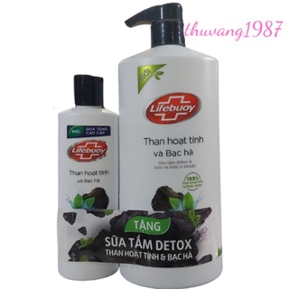 sữa tắm lifebouy than hoạt tính và bạc hà 850g