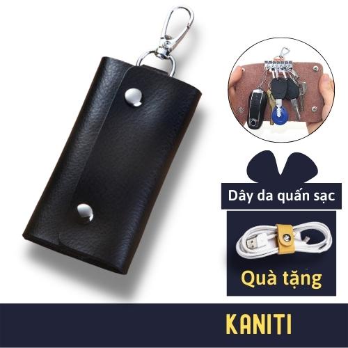 Ví Móc Khóa Đựng Chìa Khoá Cầm Tay Chất Liệu Da Cao Cấp, Bao Da Chìa Khoá Mini Tiện Lợi Giá Rẻ - V52