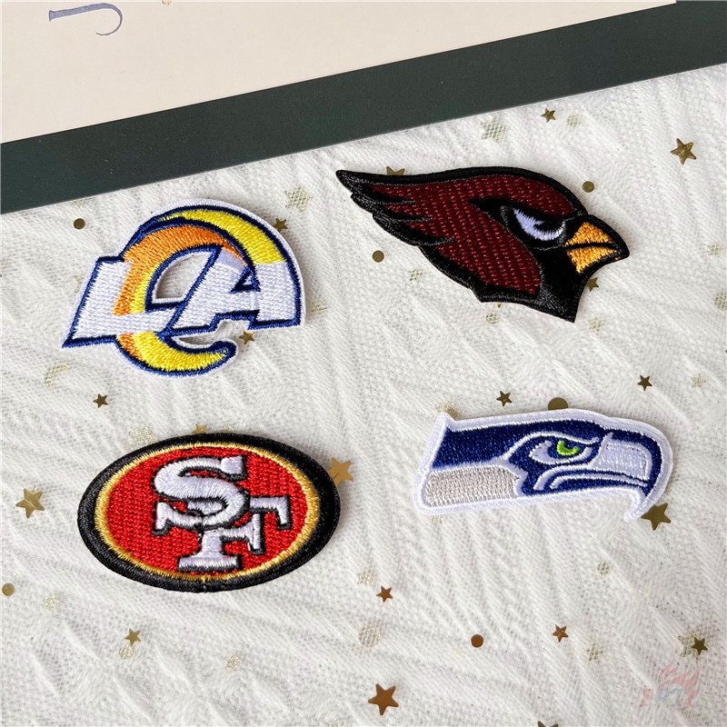 ☸ Sticker Ủi Thêu Logo Team NFL ☸ 1 Huy Hiệu Ủi Thêu Hình NFC