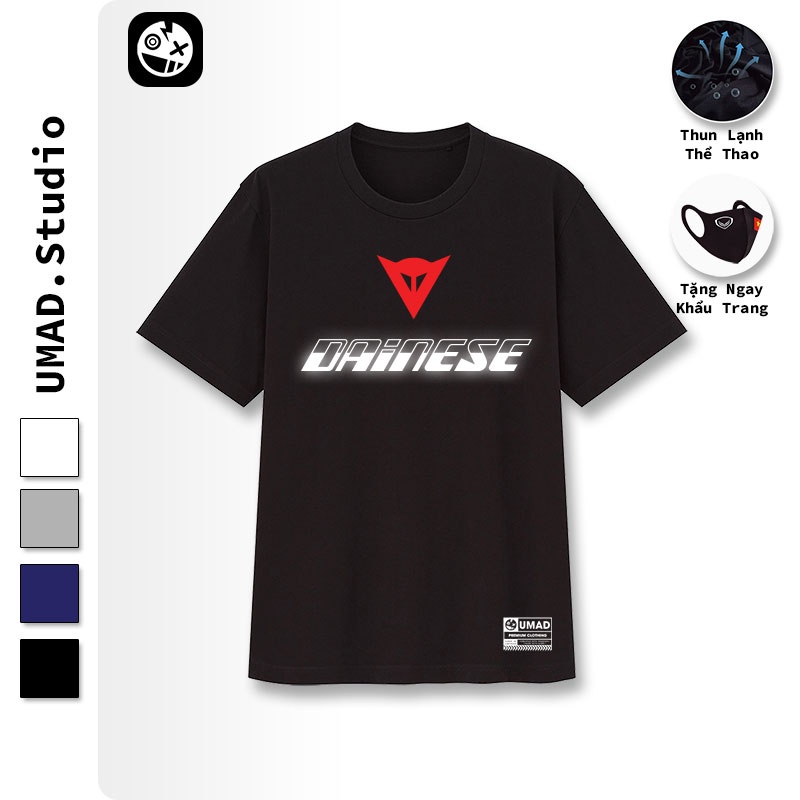 Áo thun nam UMAD Dainese v.3 phản quang cổ tròn phông Unisex Racing Boy Xe Độ vải thể thao có Big Size