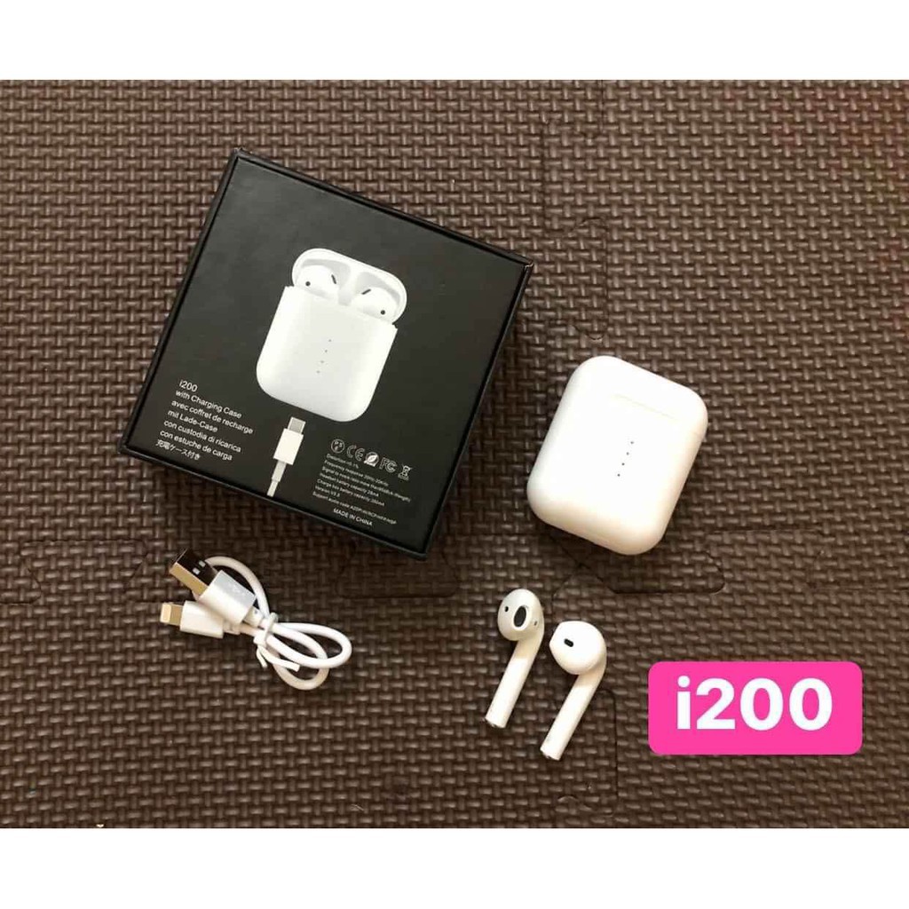 [BẢN MỚI NHẤT] Tai Nghe Bluetooth TWS i200 Sạc Không Dây, Cảm Biến Vân Tay Như AIRPODS - Bluetooth 5.0