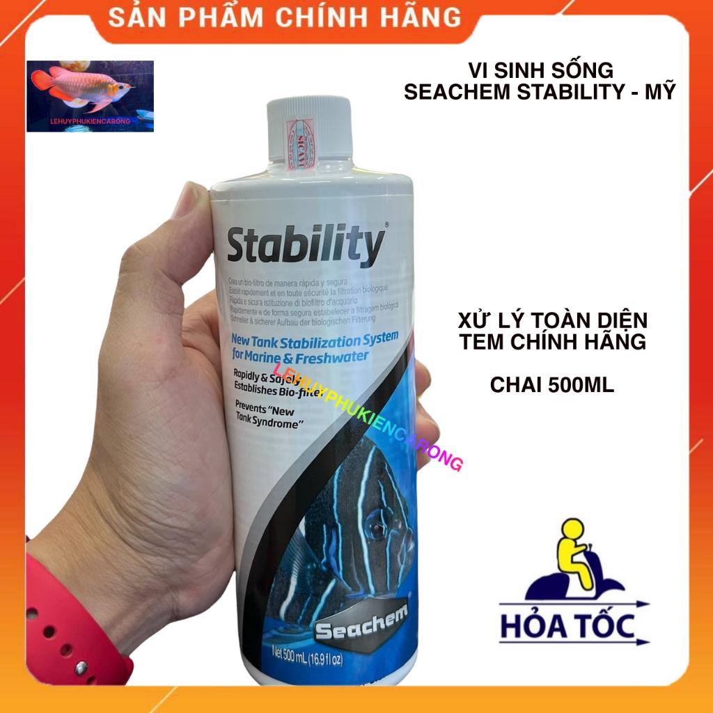 Vi Sinh Sống Cho Hồ Cá Biển Và Bể Cá Nước Ngoạt Seachem Stability 500ml Của Mỹ Có Tem Chính Hãng