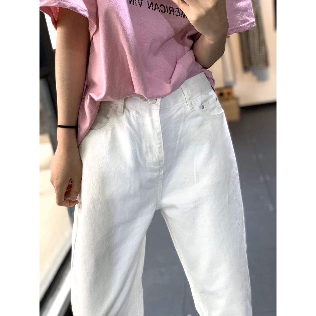 Quần jean ống rộng phong cách thu đông thời trang cho nữ