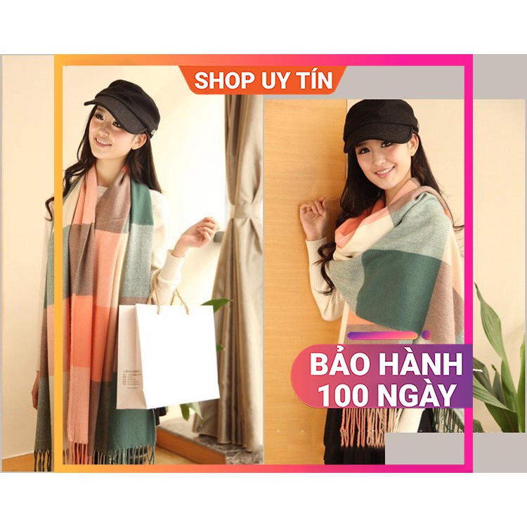 [NowShip - Giao Ngay] Khăn Quàng Cổ Len Cashmere Nữ - Khăn Choàng Giữ Ấm, Đi Biển Đẹp