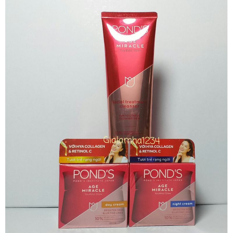 Kem Dưỡng Da Ponds Age Miracle Ngăn Ngừa Lão Hóa Ngày 50G + Đêm 50G