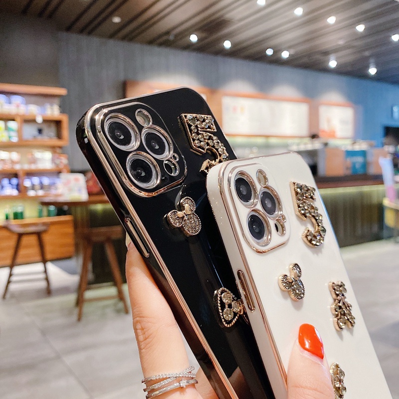 Ốp Điện Thoại Họa Tiết Gấu Chuột Mickey Cho OPPO Reno 8t 8 8z 7 7z 5G 6 4G 6z 5 5F 4F 4 Pro 2 2F