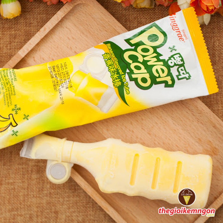 Kem ống chuối Power Cap Banana Binggrae 130ml